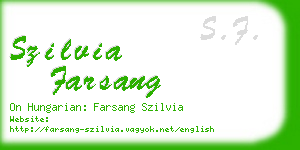 szilvia farsang business card